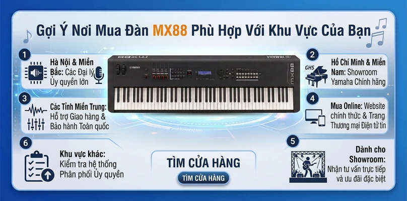 Gợi Ý Nơi Mua Đàn MX88 Phù Hợp Với Khu Vực Của Bạn